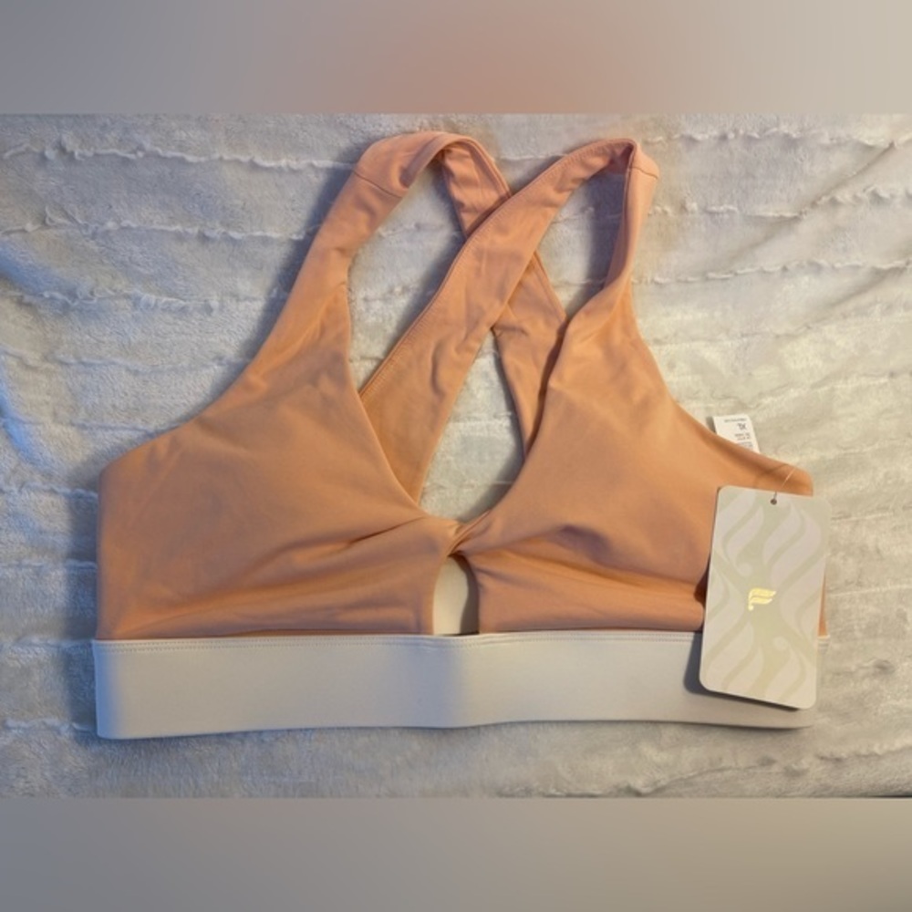 FABLETICS NWT Peach Oasis Twist Sports Bra XL